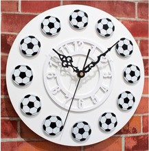体育风情 足球挂钟表 足球钟 时尚创意欧式 超静音