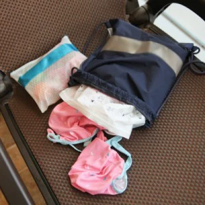 Waterproof beach backpack for swimming, footwear, small storage bag for traveling, family style