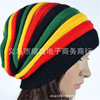 Jamaica Ghost Hat RASTA Red, yellow, black color striped wool hat hip hip -hop knitting hood