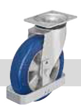 6寸蓝色聚氨酯活动 LK-ALBS 150K采用钢制 脚挡-FS脚轮