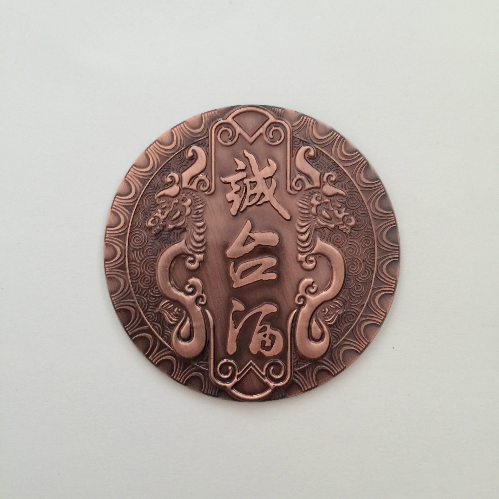 开模注塑加工 塑料酒牌 标牌 红古铜 ABS料