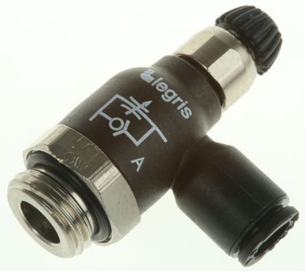 Legris 7060 06 13 流量调节器G 1/4 外螺纹进气口6mm 管出气口