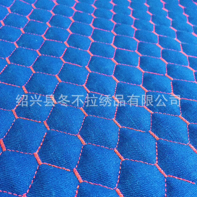 厂家定制加工 专业绗缝 电脑绣花绗棉 服装裥棉家纺绗绣面料