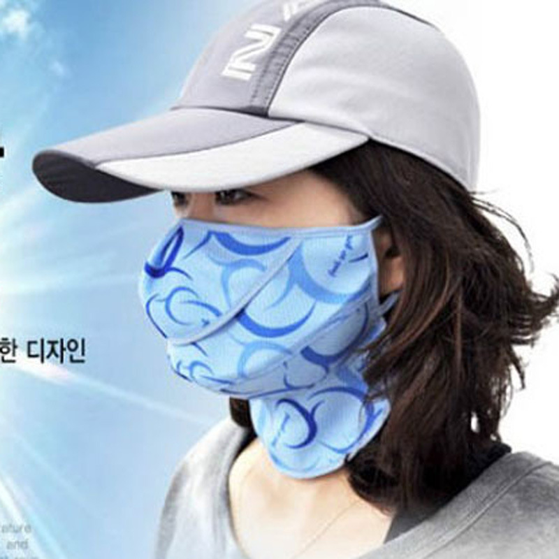韩版透气网纱防紫外线口罩 超大透气防晒防尘超大口罩面罩