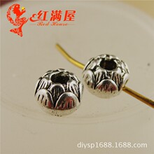 A3976古银0.7克 手工DIY饰品 散珠 莲花窜珠 线珠批发 100个/包