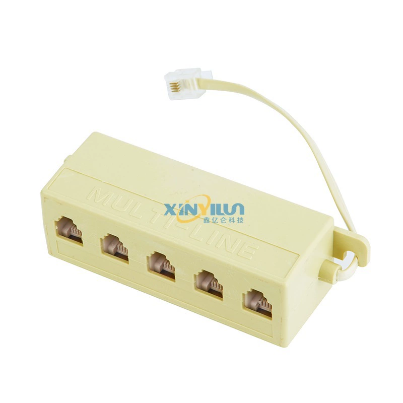 Телефон одна минута пять 6P4C телефон один перетащить пять разветвитель коробка RJ11 телефонный адаптер