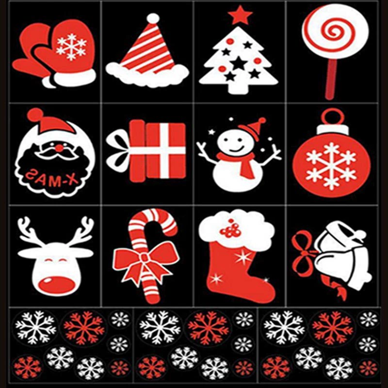 В наличии Новое Рождественское украшение для стекла небольшого размера Белая витражная пленка Снежинка оконные решетки Электростатическая наклейка Живопись