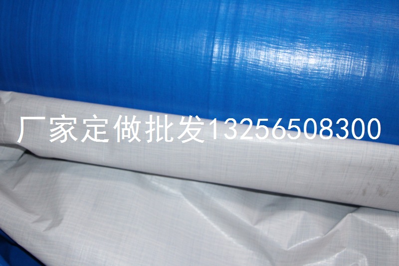 厂家蓝白塑料蓬布 双面淋膜防水编织篷布 批发兰白pe篷布