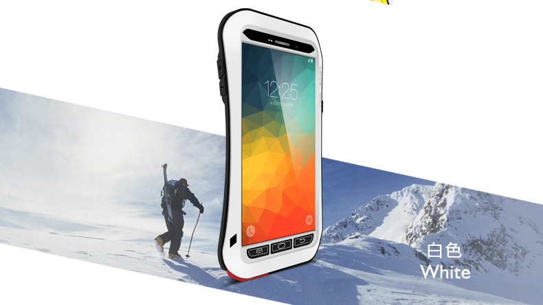 LOVE MEI Powerful Small Waist Water Resistant Shockproof Aluminum Metal Heavy Duty Case Cover for Samsung Galaxy Note 5