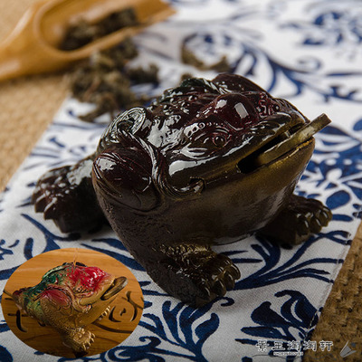 招财变色金蟾三脚蟾蜍 手工精品宜兴紫砂茶宠 茶道配件摆件|ms