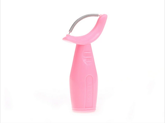 Manual spring facial hair remover, ABS handle, stainless steel spring, compact 10×4.8×2.3 cm