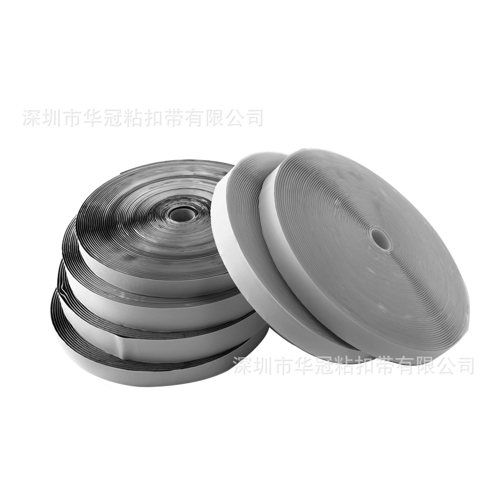 批发黑色白色强力带背胶魔术贴 纱窗贴魔术贴双面地毯固定贴