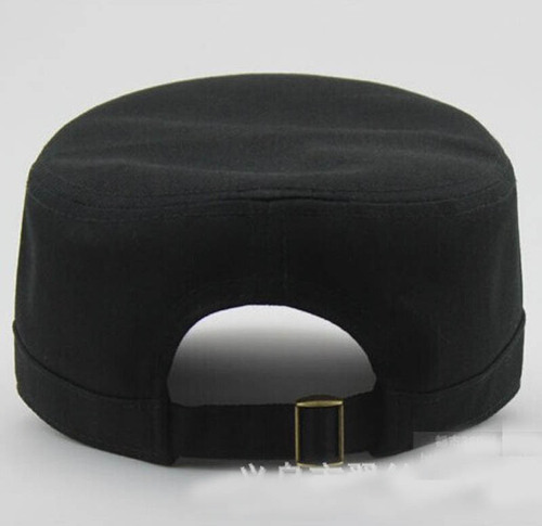 Men's flat cap simple monochrome military style wholesale flat cap unisex single hat
