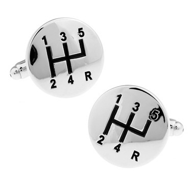 Car Gear hanger style paint color cufflinks men's gear hand gear French cufflinks buttons wholesale custom