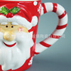 Creative hand -painted Christmas cup Ceramic Claus Coffee Cup Coffee Cup Christmas Snowman relief mug