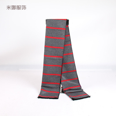 仿羊绒秋冬新款男士围巾保暖围巾围脖格子围巾一件代发