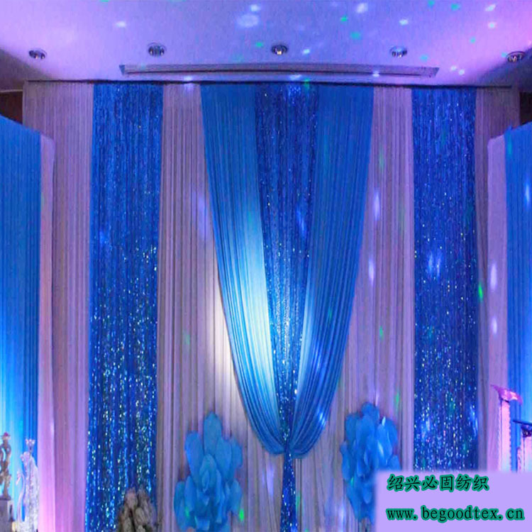 厂家直销 展会活动及婚礼策划布置用阻燃布料 防火装饰面料