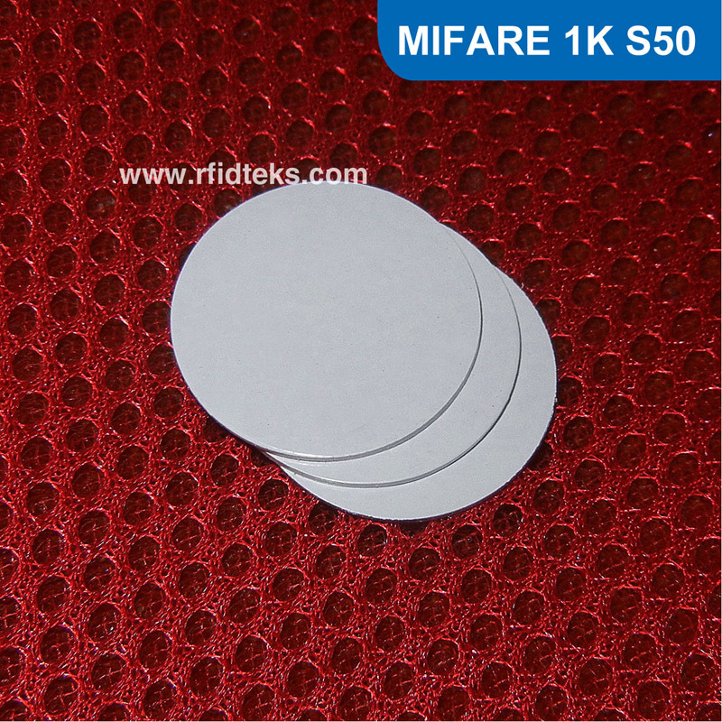 RFID钱币卡 13.56MHz高频钱币卡 MF M1 S50芯片 直径18MM