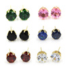 Earrings, zirconium, accessory, Korean style, wholesale