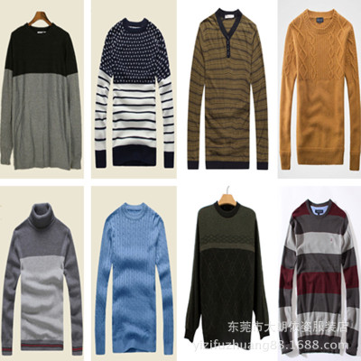 Selling Stock men's wear thickening sweater Foreign trade Poop Sweater Korean Edition Miscellaneous Men's Sweater wholesale