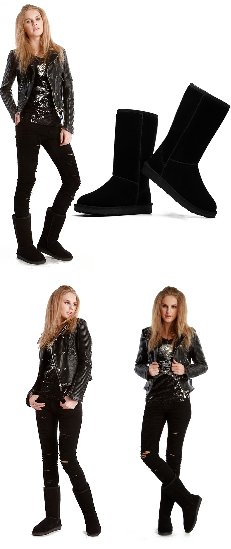 Damen-Kampfstiefel, Leder, Wildleder, Bohemian-Stil, Vintage-Stil, niedriger Absatz, quadratische Zehenpartie, runde Zehenpartie, Schnürung, Slip-on-Stiefel für Büro, formelle Veranstaltungen, Stiefel_voghion.com