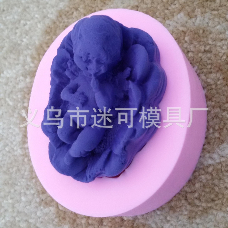 Bebé suave cerámica artesanal jabón molde chocolate molde jabón molde DIY herramienta de azúcar pastel molde al por mayor