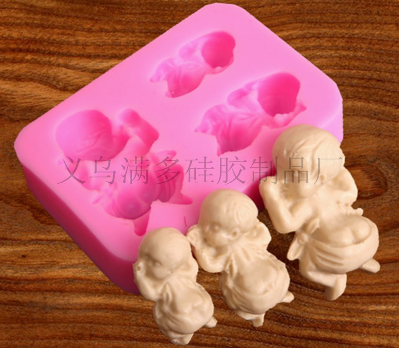 蛋糕模具_小熊 雨伞硅胶模具 液体糖蛋糕装饰