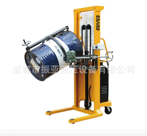 多功能半电动油桶堆高车，油桶升高车，可以承载500KG，油桶夹具