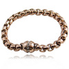 Jewelry stainless steel, golden magnetic bracelet, European style, pink gold