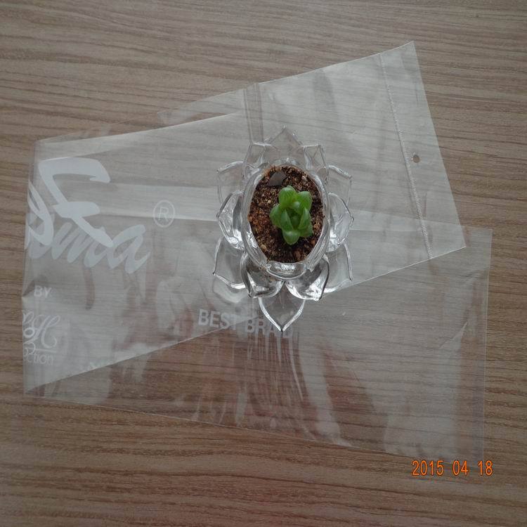 厂家直供精美带卡头的pp假发包装袋【卡头3cm 】假发袋 假发包装