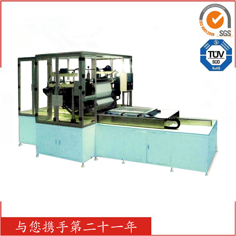 PLC及接触屏控制TJ-96大型平面滚动无纺布烫金机