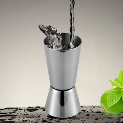 工厂批发 不锈钢直边双头盎司杯调酒计量杯量酒杯大中小可选|ms