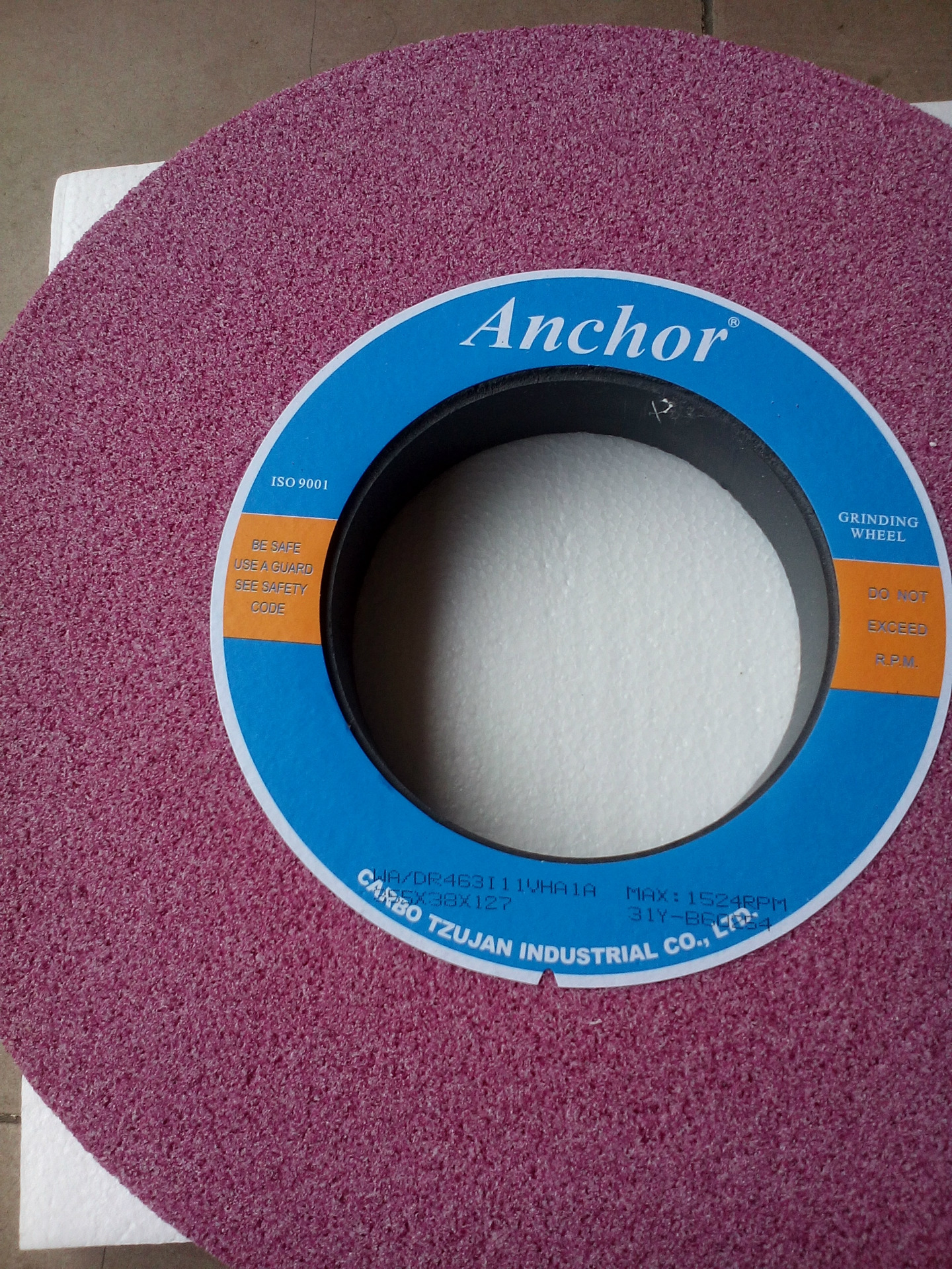 台湾嘉宝砂轮嘉宝大水磨砂轮355*38*127红色46号大气孔砂轮