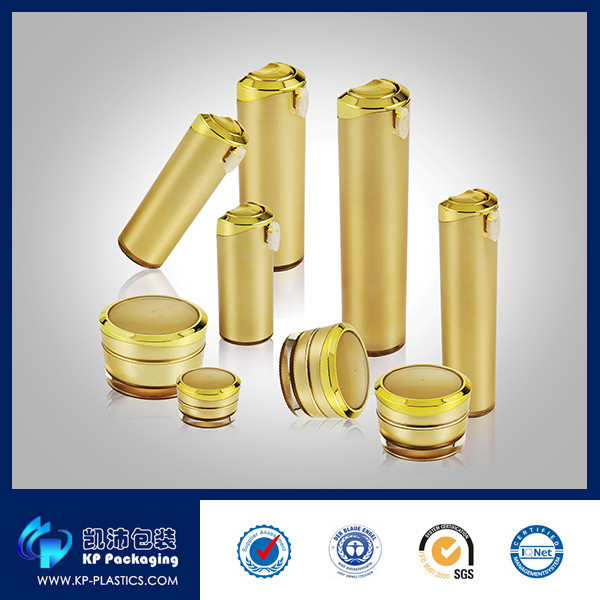 厂家供应 50克锥圆斜肩压克力膏霜瓶乳液瓶