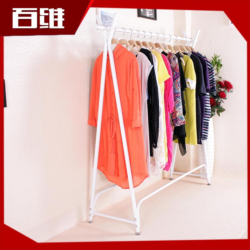 落地展示中島架 服裝店展示架 落地服裝貨架 單杠展示落地架