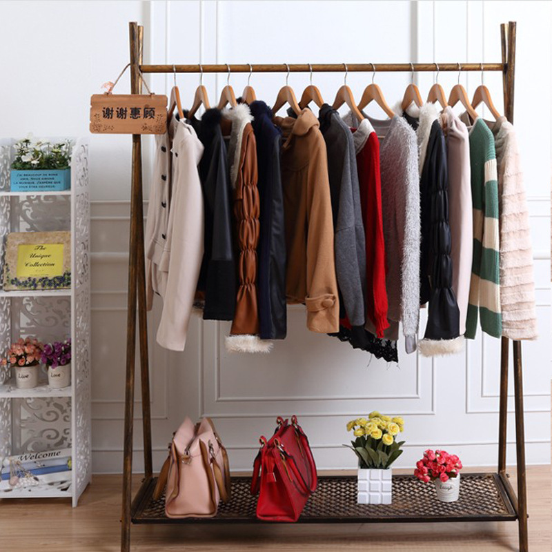 Simplicity Iron art Clothing rack shop Wholesale Shelf Paint Clothing display Wedding dress Hanging off To stand Nakajima coat hanger