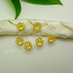 手工串珠材料批發 新款純銅串珠珠托配件 花帽花托 毛衣鏈批發