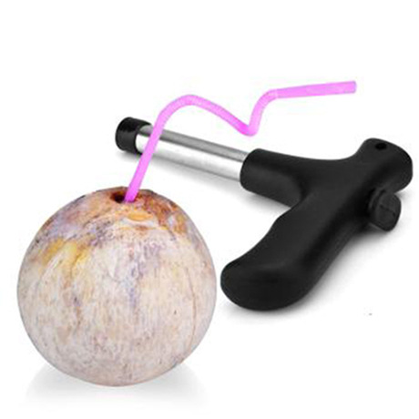 sản xuất thiết bị T bán buôn mở dừa dừa dao mở công cụ dao trái cây với một khe hở cho những món quà nhỏ có thể được in biểu tượng Dao và kéo