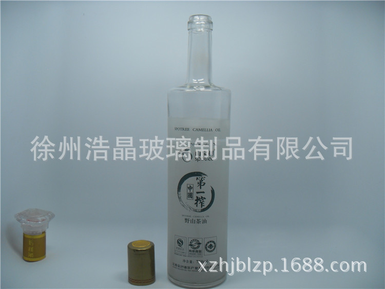 初榨茶油瓶油瓶包装瓶厂家定做出口油瓶大容量玻璃油瓶厂家定做