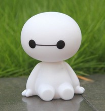 暖男陆战队内饰创意车载香水内饰摇头公仔玩具 大白汽车摆件