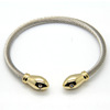Fashionable two-color bracelet stainless steel, Korean style, punk style