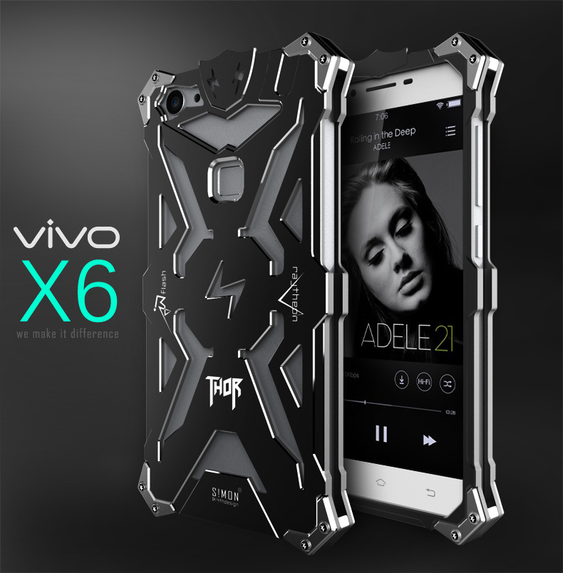 SIMON THOR Aviation Aluminum Alloy Shockproof Armor Metal Case Cover for vivo X6 Plus & vivo X6