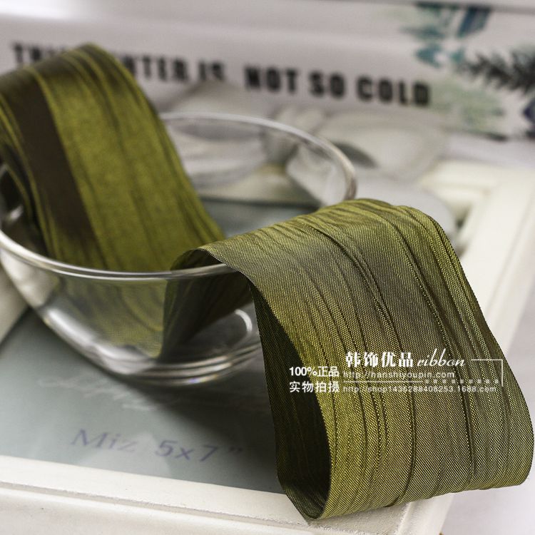 Impresión de la cinta arco regalo cuerda cinta plisada coreana accesorios de embalaje en stock al por mayor Corea del Sur cinta de poliéster