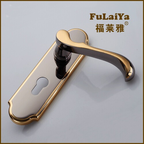 High-end indoor door lock F0603 titanium black gold indoor bedroom room silent mechanical door lock European style door handle