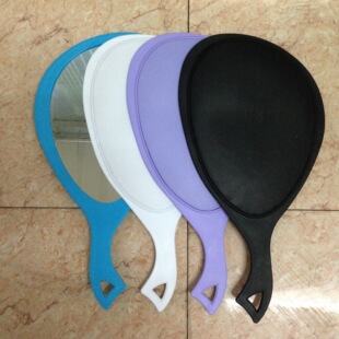 Factory direct handle mirror pipa mirror European plastic mirror glass mirror plastic handle mirror single-sided