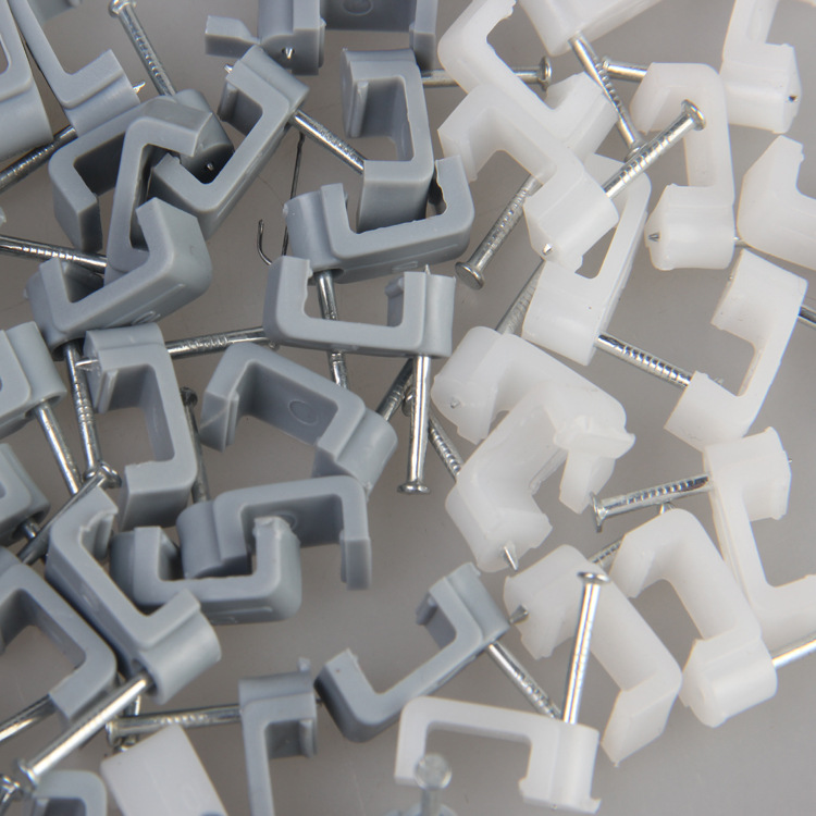 钢钉线卡 方型 扁型8mm足量1000只 线扣线卡 布线用品 瓷白本白