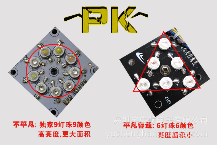 9色燈珠對比圖
