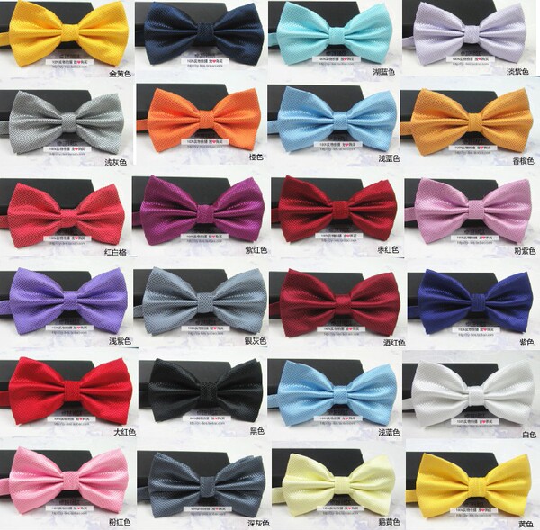 men's solid color fashionable casual multicoloured bow tie for…