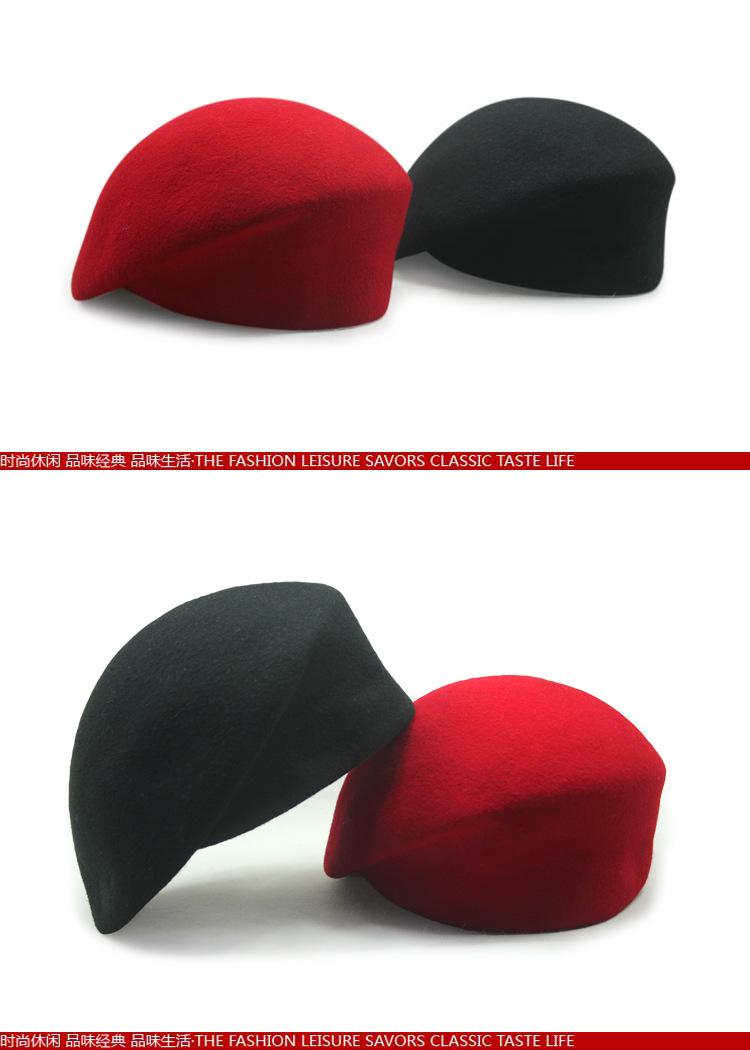 羊毛尼蓓蕾帽空姐帽细节图5