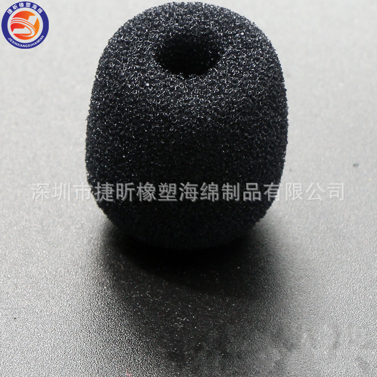 厂家批发黑色耳机海绵套 便携扩音器小咪棉 海绵管套